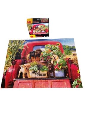 Kodak | Labrador Retriever Puppies Pick Up Truck Farm 1000 Piece Puzzle